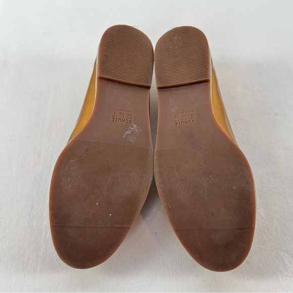 Schutz Gold Metallic Penny Loafers Size 7 - Picture 5 of 6